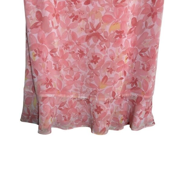 Cynthia Howie Maggy Boutique Skirt Women's 12 Pink Lined Y2k Floral Artsy - Picture 3 of 9